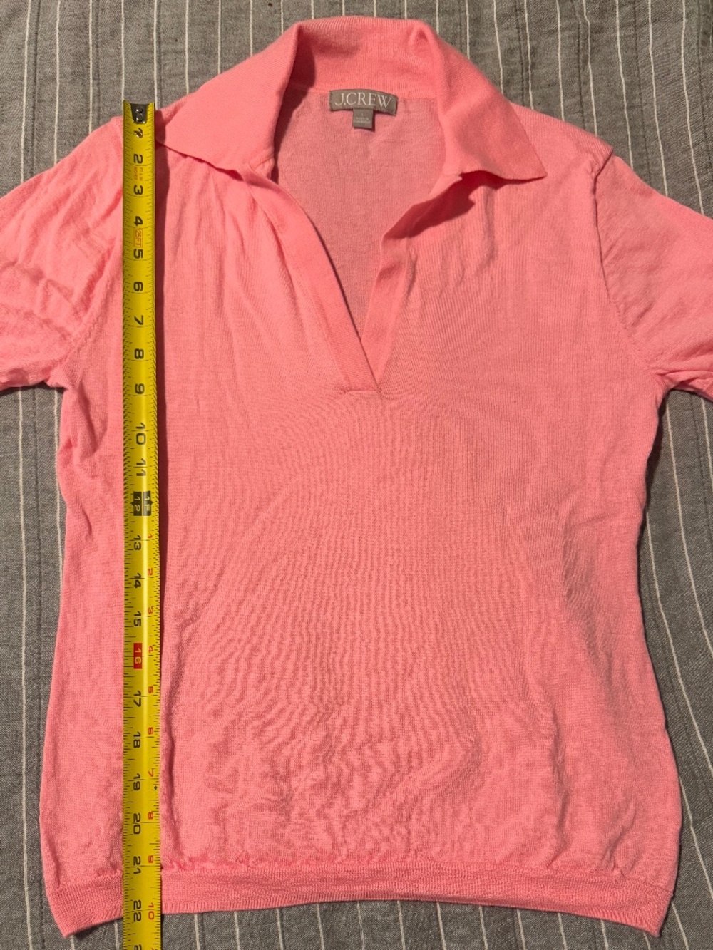 J Crew Short Sleeve Sweater Polo in Merino Wool Size L - Picture 6 of 6